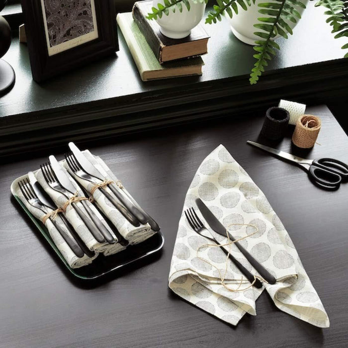 Ikea KVOT Dish Drainer with DEKORERA Tea Towel(60X 60 CM), Black Steel, Rust Resistant