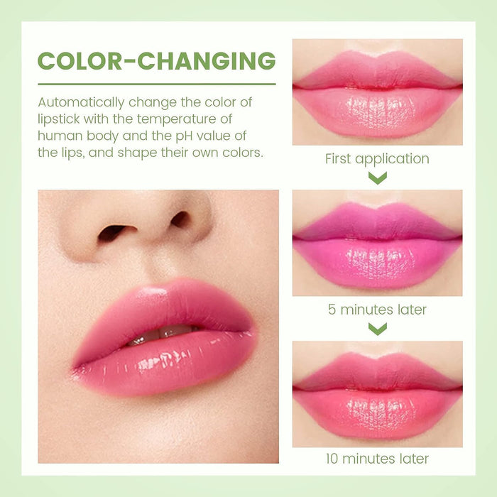 Digital Shoppy Moisture Lip Balm Aloe Vera Natural Lipbalm Temperature Changed Color Lipstick Long Lasting Nourish Protect Lips Care Makeup