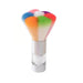 Colorful acrylic crystal handle nail dust brush with soft nylon bristles for manicure cleaning