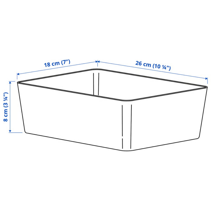 IKEA KUGGIS Box, black-blue, 18x26x8 cm