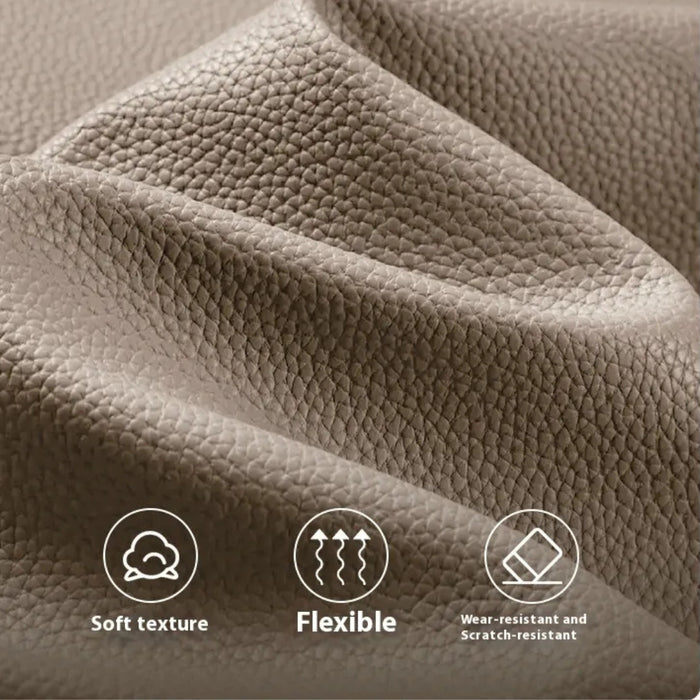 Gray cowhide leather wallet – close-up of hidden stitching and clean edge finish for seamless appearance