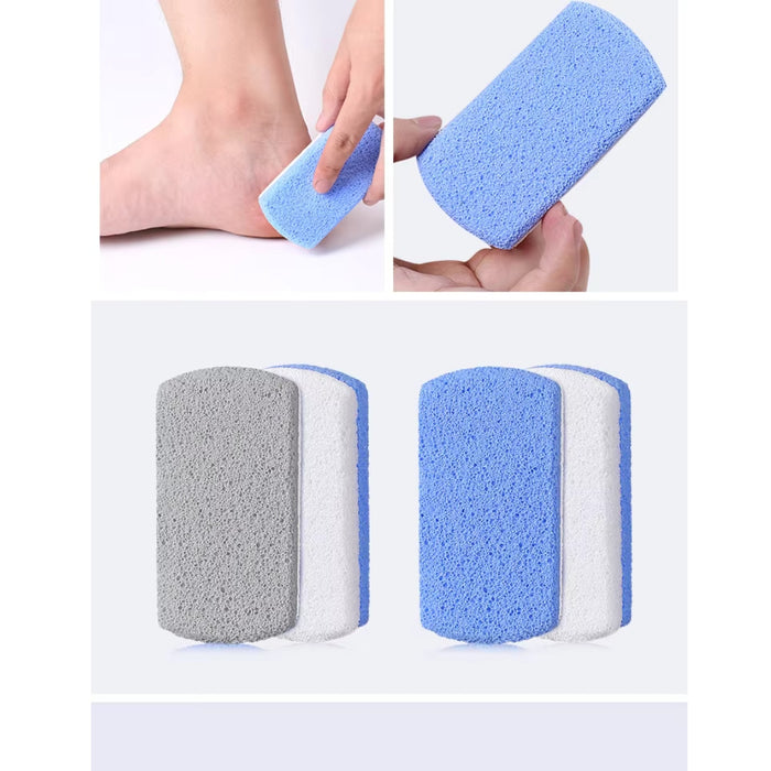 Digital Shoppy  Glass Pumice Stone for Feet Hard Dead Skin Cracked Heel Callus Remover and Foot Scrubber & Pedicure Exfoliator Kit (Blue+white)