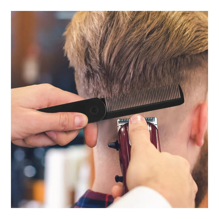 Durable plastic folding comb for hair detangling and styling