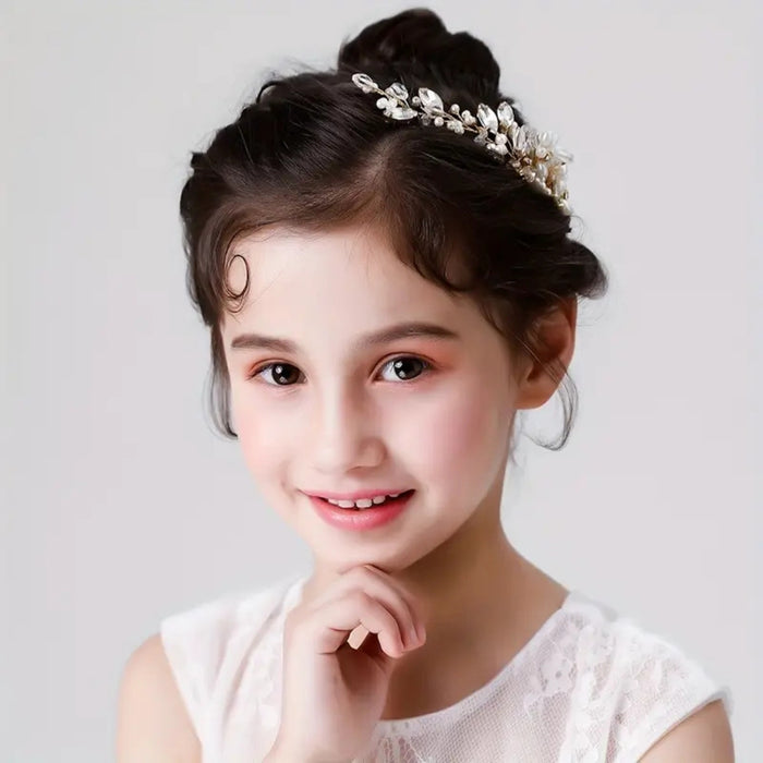 Digital Shoppy Silver Bridal Hair Comb – Handmade Diamond-Studded Headpiece