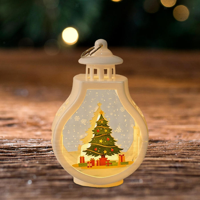 Digital Shoppy LED Christmas Candle Lamp, White Shell Tree Ornament - Decorative Light