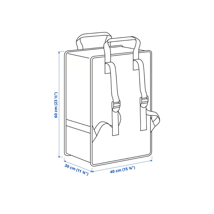 Person carrying IKEA GÖRSNYGG 72 l bag with reinforced handles
