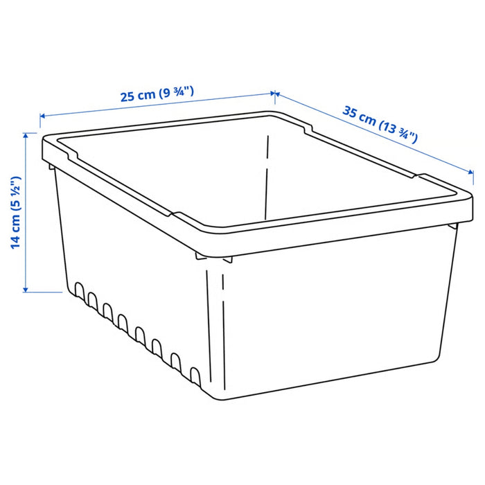 IKEA UPPSNOFSAD Storage box with lid black, 35x25x14 cm/9 l with VIKFJÄRD Washcloth, white, 30x30 cm