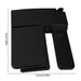 Black adjustable waist stretch buckle, ABS + metal; unisex clip-on for pants – shown open, closed, in use, discreetly worn, and with dimensions – 1598451446607, 13670679