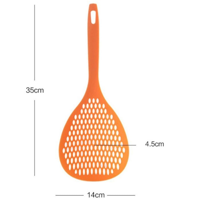 Digital Shoppy Kitchen Slotted Filter Spoon — Large Plastic | Easy Straining & Cooking Helper
