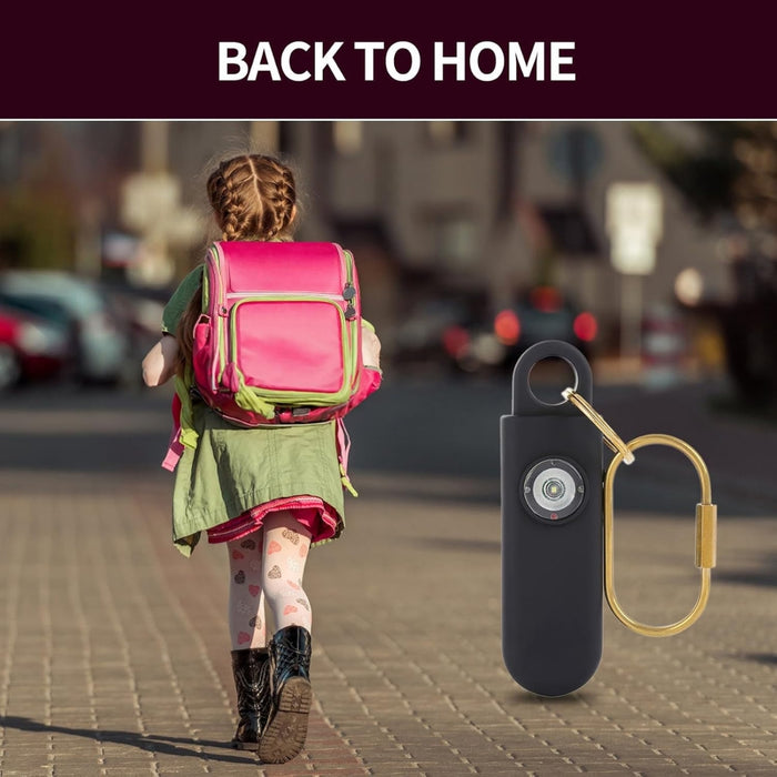 Digital Shoppy Personal Safety Alarm – Anti-Lost Wolf Device with Gold Chain, Black