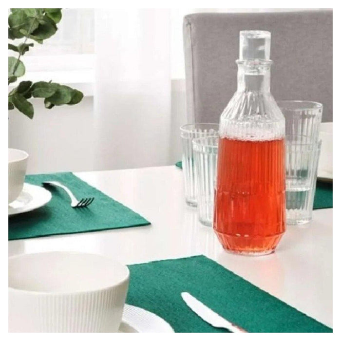 Ikea KRAMA Washcloth, 30x30 cm (4 Pack) with Place Mat, Multicolour and Dark Green, and 35x45 cm (1 piece)