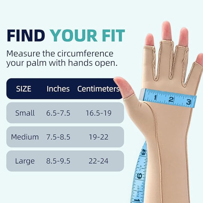 Digital Shoppy Premium Fingerless Compression Gloves - Orthopedic Hand Support for Joint Pain & Arthritis Relief