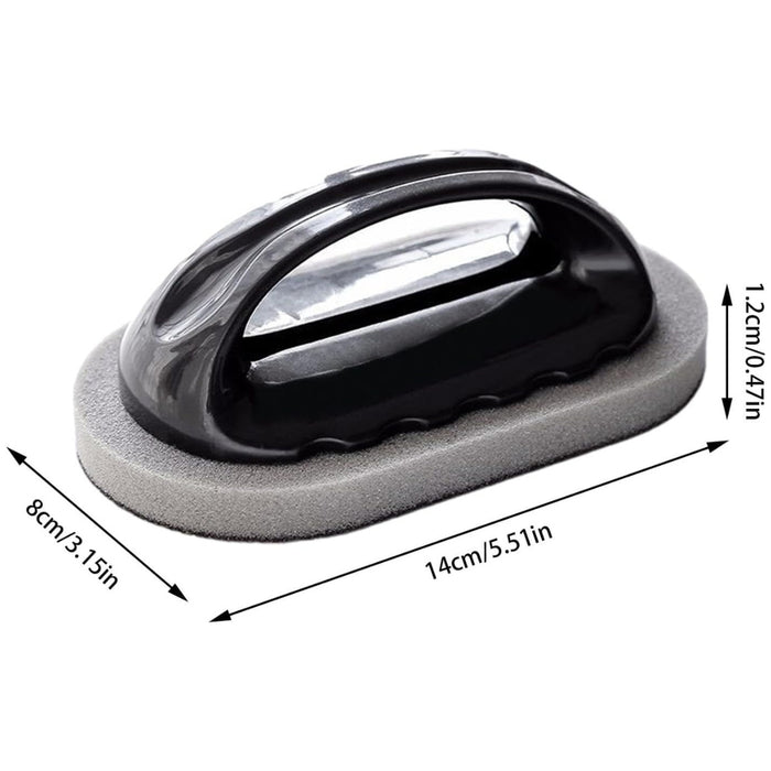 Nano Emery Cleaning Brush – Handle grip, decontamination sponge with transparent grip and foam base -