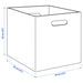 Line drawing of a storage box with dimensions labeled