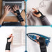 Digital Shoppy wrist brace worn during daily activities typing knitting reading ironing collage demonstration