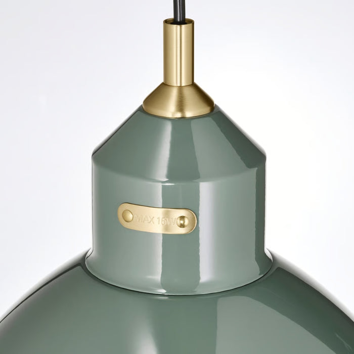 IKEA RÖDFLIK Pendant lamp, grey-green