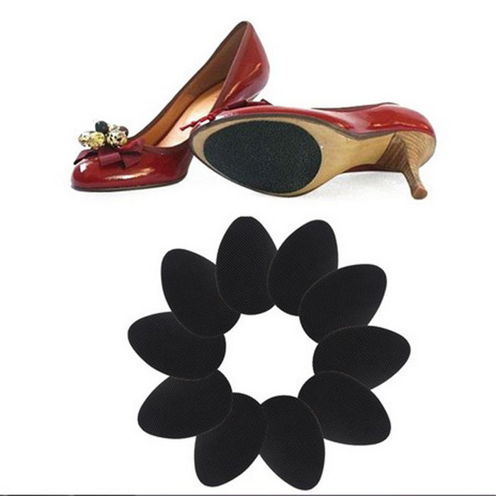 Digital Shoppy Sole Tendon Material Non-slip Half Size Insole With Stickiness, black - 1 pair