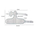 Technical diagram showing the product's dimensions, including the width of the compression band and the length of the toe protector.