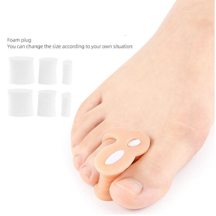 Digital Shoppy New Design Soft SEBS Gel Hallux Valugs Orthotic Toe Separator, Toe Overlap Thumb Orthopedic Correction Ring with EVA Spacer