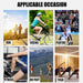 Collage showing ankle brace used across activities – running, cycling, basketball, fitness, hiking, and yoga – versatile L-size sports protection – 1600007421317 13974239

