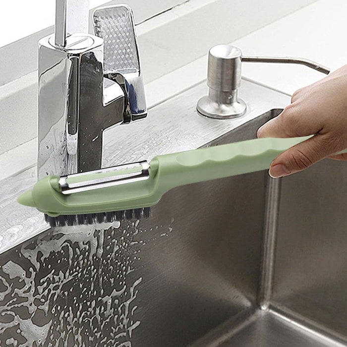 Digital Shoppy Kitchen Fruit Peeler with Cleaning Brush – Green