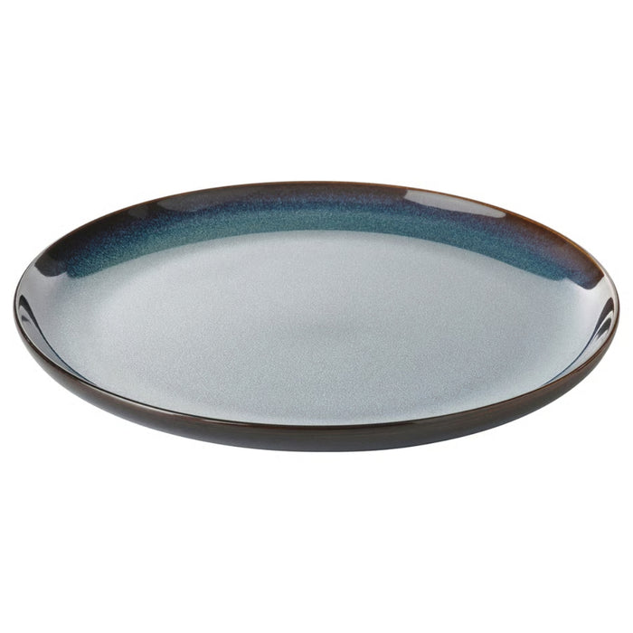 IKEA GLADELIG 25 cm stoneware plate in soft Blue finish