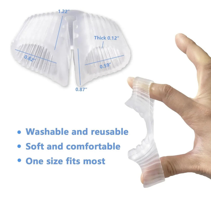 Digital Shoppy Double‑Hole Gel Toe Separator — Comfortable Bunion Corrector | Toe Alignment Aid