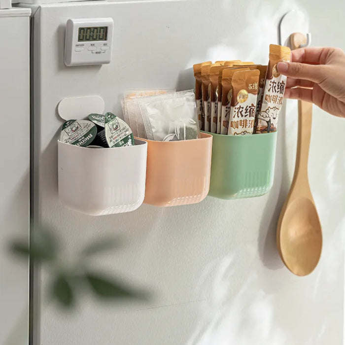 Digital Shoppy Magnetic Wall Hanging Storage Box Kitchen Storage - Green