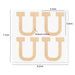 Digital Shoppy gold U‑shape toenail correction patch sheet with measurements showing size and thickness