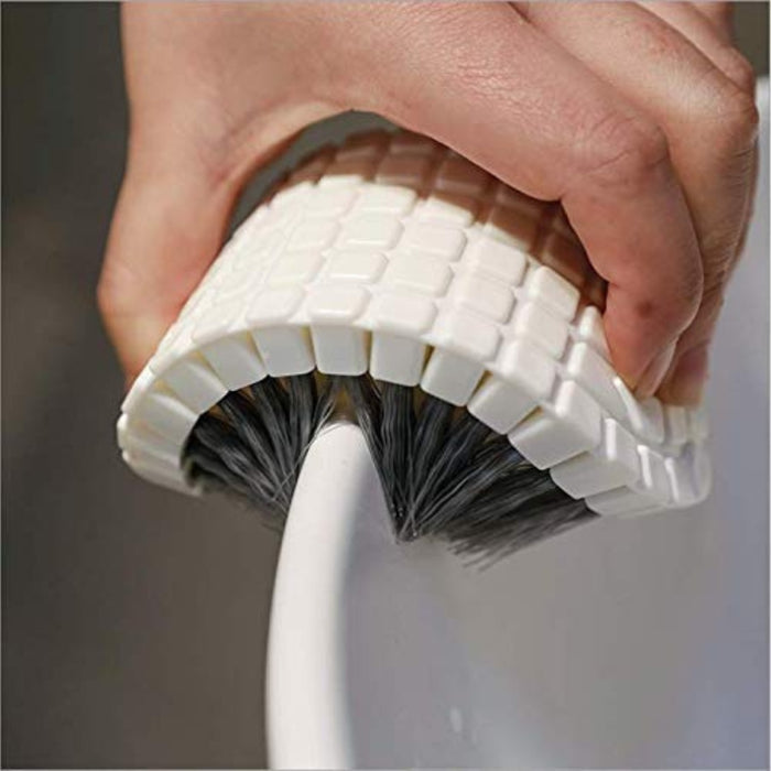 Digital Shoppy Flexible Tile Brush for Stovetop, Bathroom & Bathtub - White/Grey