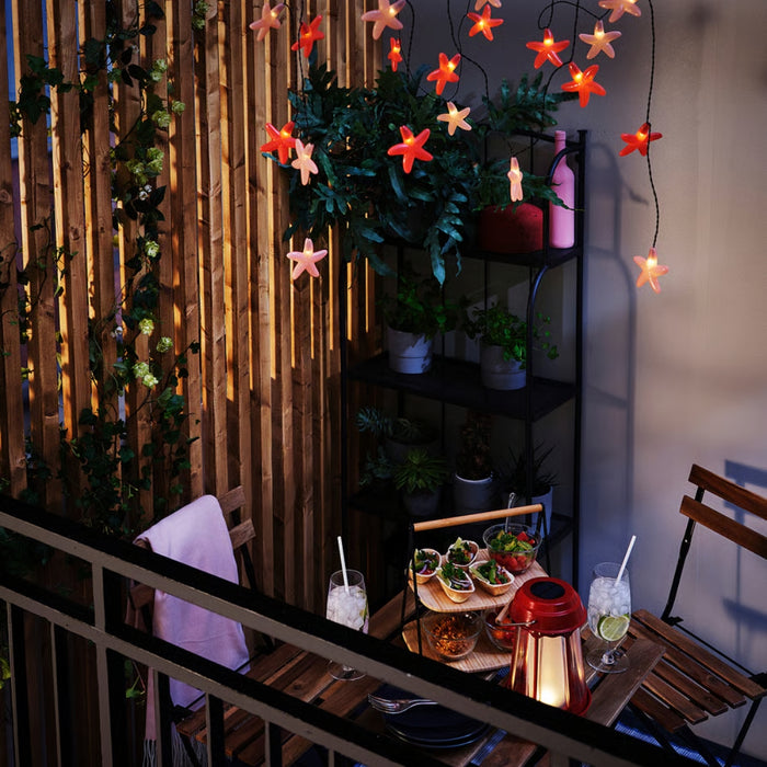 IKEA TÄRNÖ Table with 2 chairs, outdoor, black/light brown stained