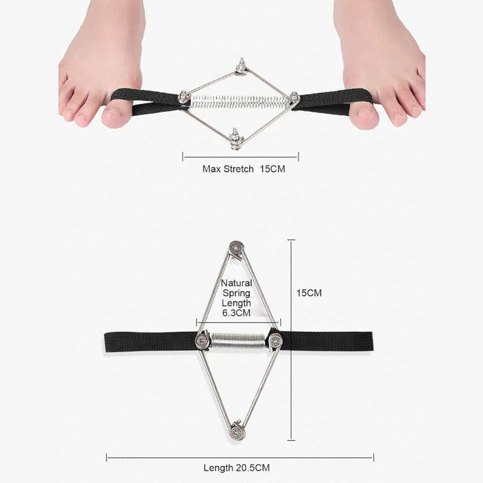 Technical diagram showing the product's 20.5cm length and the 15cm maximum stretch capability of the spring.