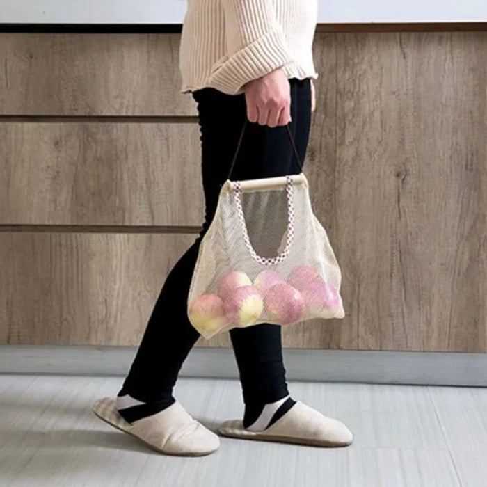 Digital Shoppy Mesh Kitchen Storage Bag – Hanging Net - Fruits, Veggies & Pantry Use