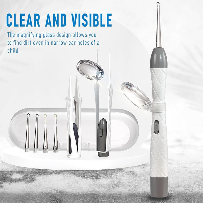 Digital Shoppy LED Ear Cleaning Tool Set – White Light-Emitting Ear Pick Kit