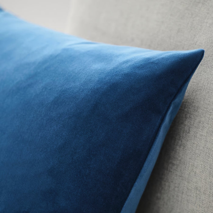 IKEA SANELA Cushion Cover Blue 40x58 cm with SANELA Cushion Cover Deep Blue 50x50 cm