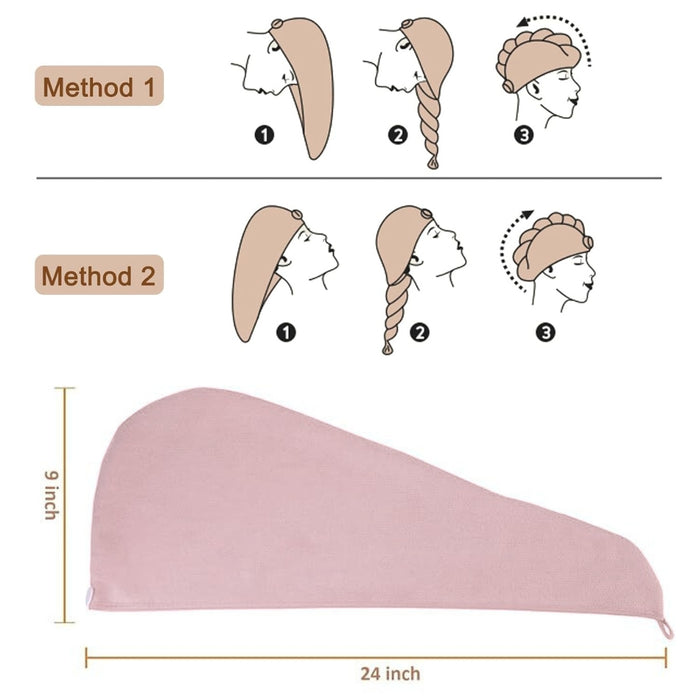 Digital Shoppy Hair Dryer Cap – Light Purple, Women's Microfiber Towel Wrap