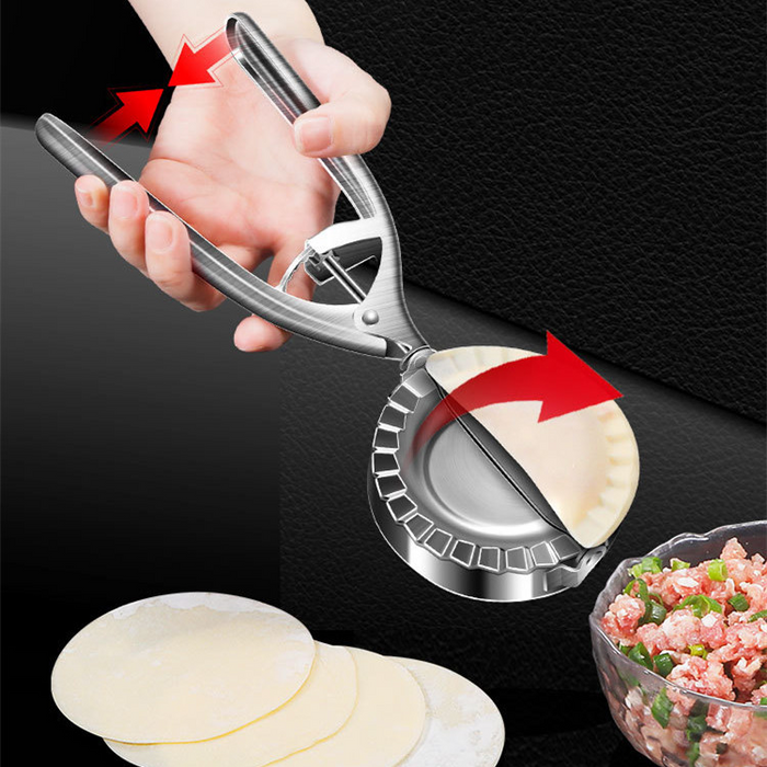 Dumpling press gadget creating professional-style potstickers at home