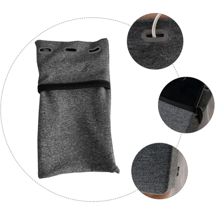 Digital Shoppy Grey Arm Bag– Stretchable Wrist Pouch, XL