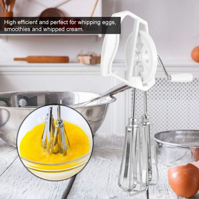Digital Shoppy  Manual Stainless Steel Eggbeater – Hand Blender & Cream Whisk for Baking