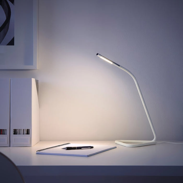 IKEA HÅRTE LED work lamp, white/silver-colour