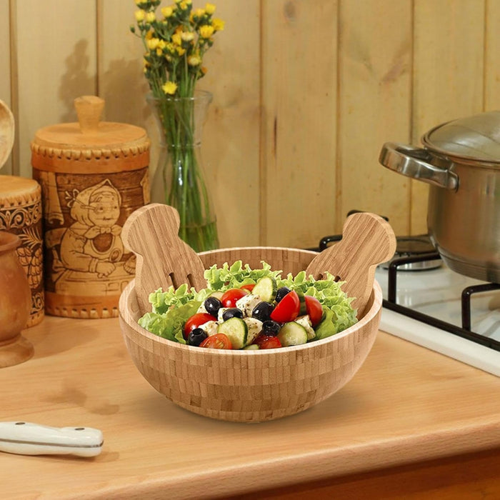 Digital Shoppy Bamboo Salad Blender Tools –Tossing & Mixing Utensils (Set of 2)