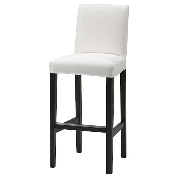IKEA KIVIK 3‑Seat Sofa Cover Skiftebo Dark Grey 45x228x83 cm with BERGMUND Barstool Cover Inseros White Removable Washable