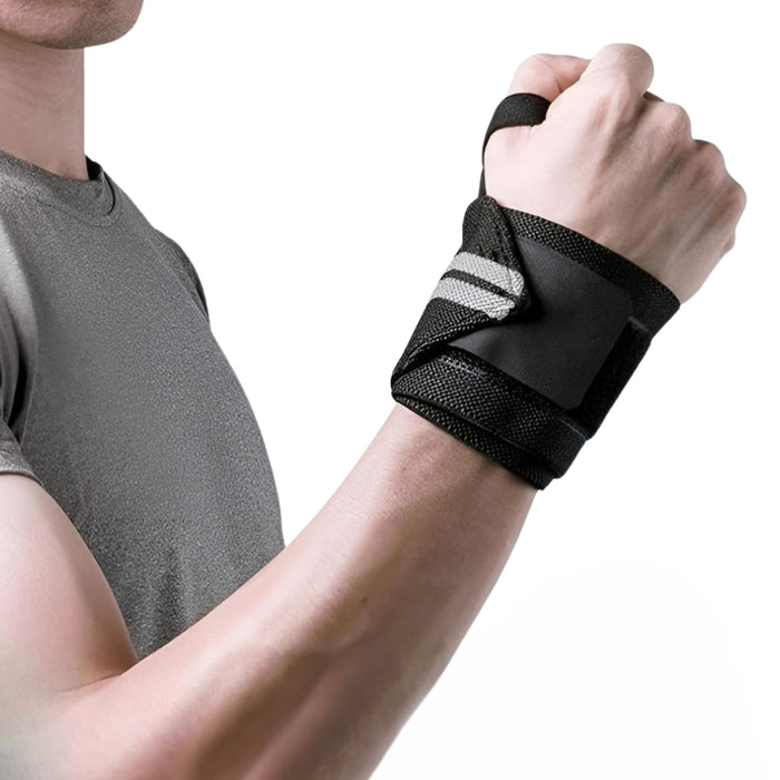 Digital Shoppy Grey Wrist Strap – Support Wrap for Weightlifting, Bench Press & Sprain Rehab