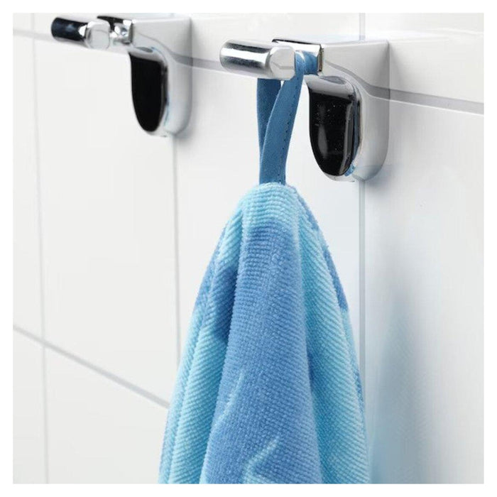Ikea LEN Baby Blanket with JÄTTELIK Hooded Towel, Bunny/Dinosaur Pattern, White/Blue, 80x100 cm and 140x70 cm