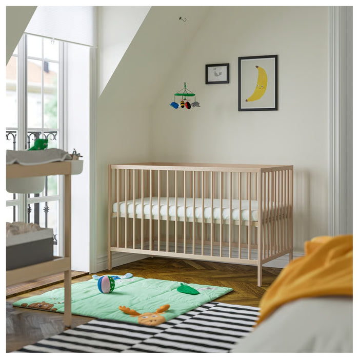 IKEA Cot, birch, 60x120 cm. (Children's cot= 0 - 4 yrs)