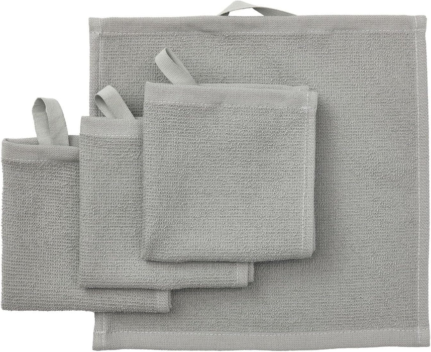 IKEA LUDDVIAL Washcloth, grey, 25x25 cm (10x10 ")
