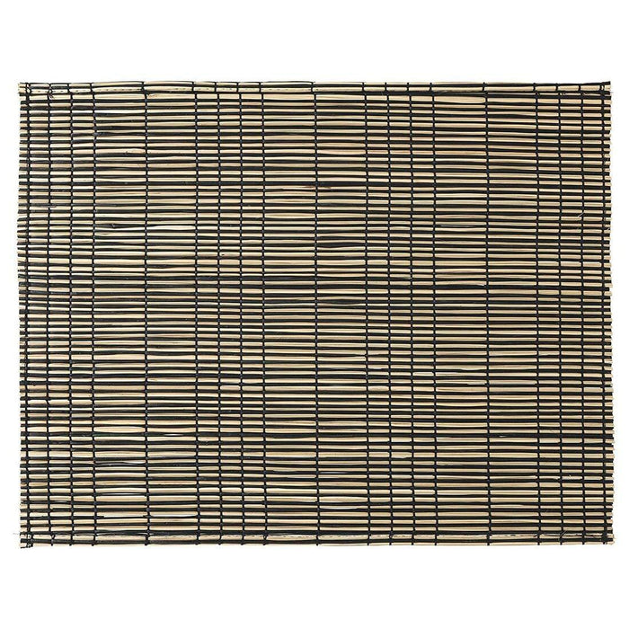 IKEA Place mat,  natural,black with Table-runner, dark green, 35x130 cm