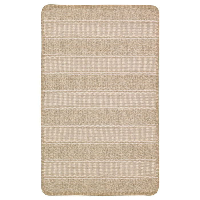 IKEA Rug, flatwoven, beige/white, 50x80 cm with  Rug underlay with anti-slip, grey, 50x80 cm