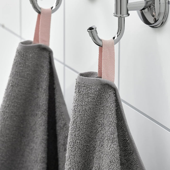 IKEA Grey Bathroom Essentials Set – Bath Mat 40x60 cm, Bath Towel 70x140 cm, Bath Robe & Slippers (L/XL)