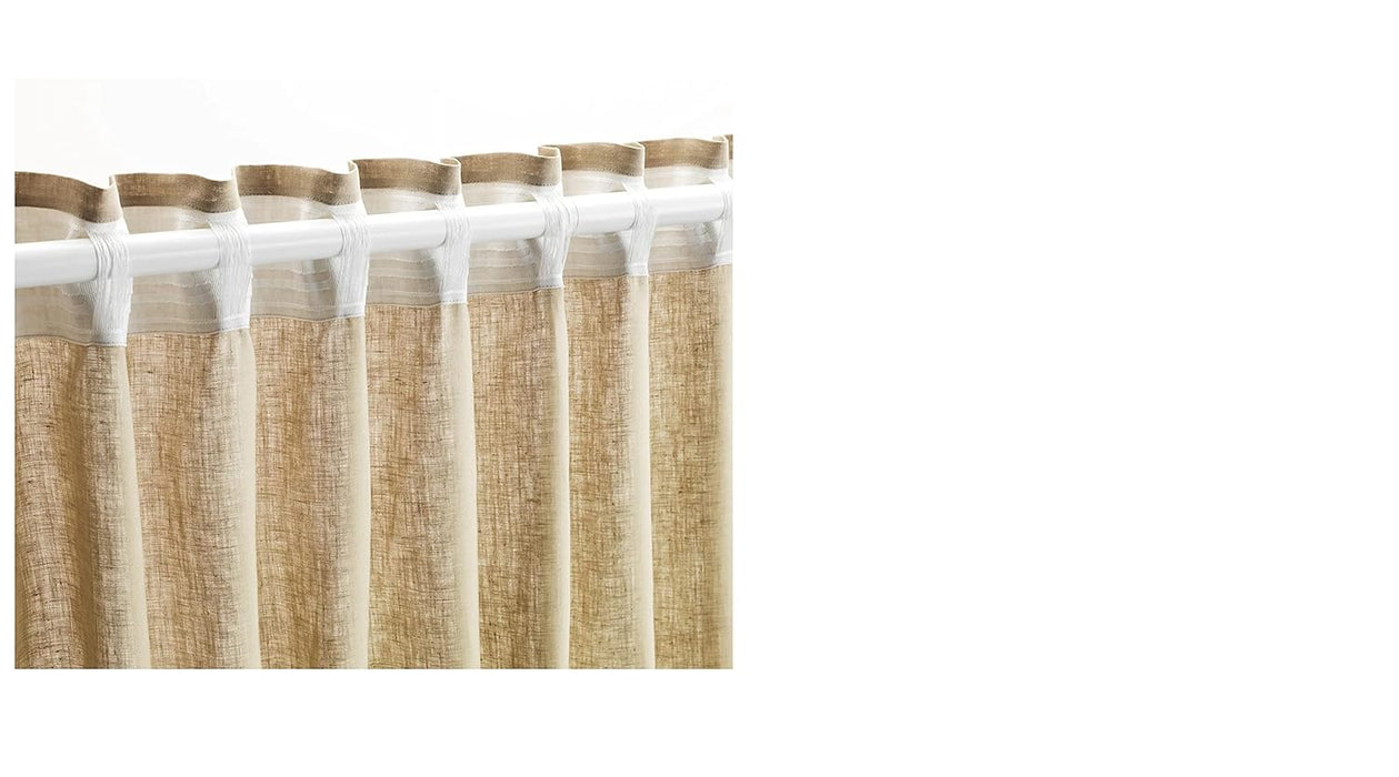 IKEA KRONILL Heading tape, white 8.5x310 cm with Curtains, 1 pair, lilac/white145x300 cm